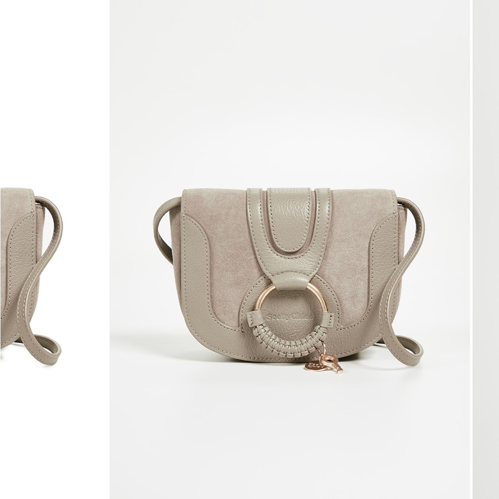 See by Chloe suede and leather grey/clay cross body.